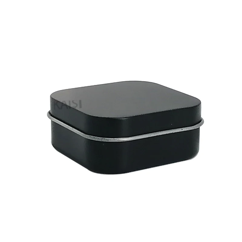 Stocks Custom Printed Mini Black Tin Food Grade Candy Square with Lid