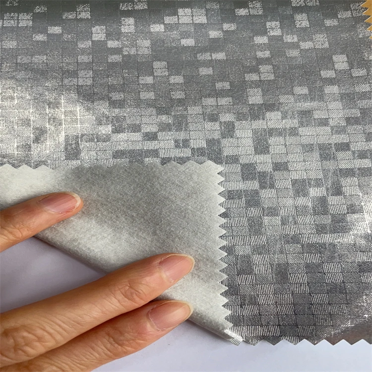 Plastic Film  with Cotton Back  Car Cover Fabric