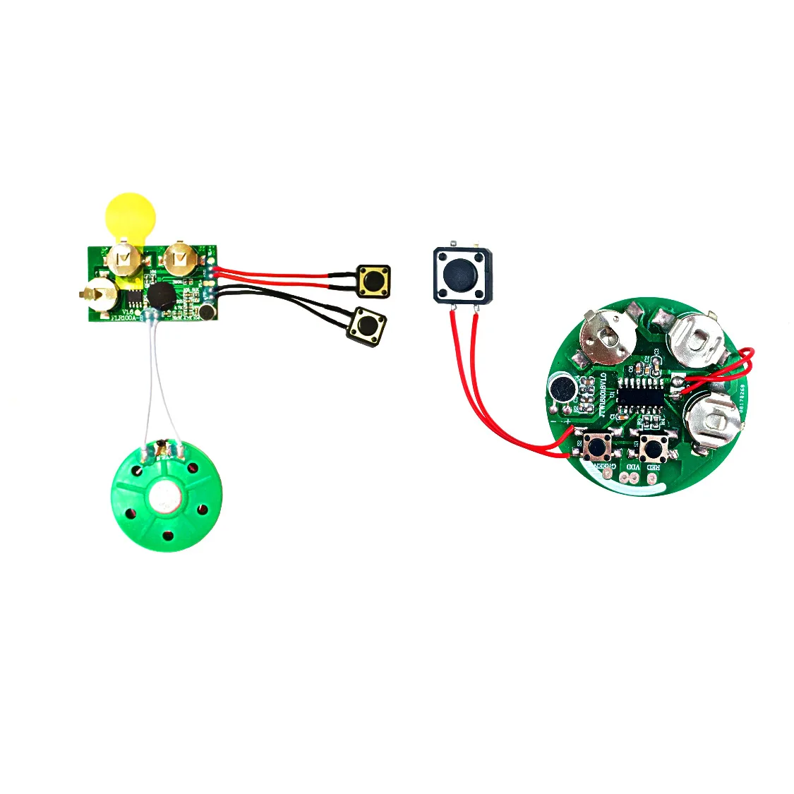 sound module Electronic Components Circuits PCB Board Sound Button Device Cell Battery