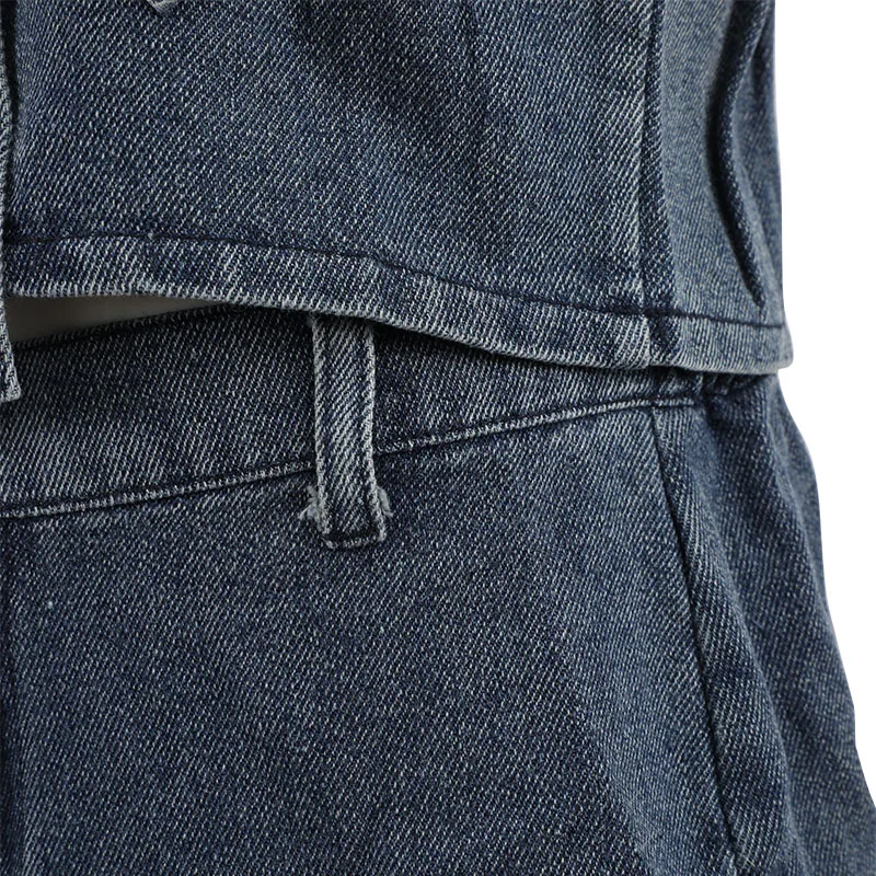 Wholesale High Quality luxury denim 2pc bow tank top and skirt girls clothing sets for 11 years old