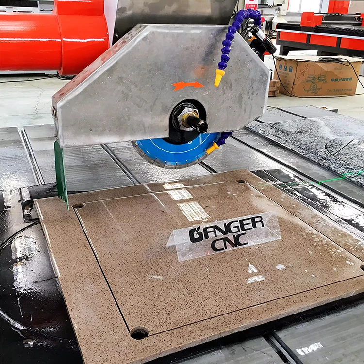 GANGER Многофункциональный cnc 45 градусов 5-осевой мостовой станок для резки мрамора фрезерный