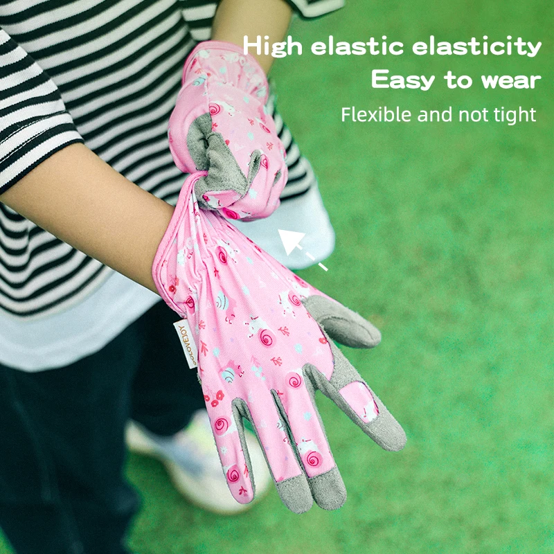 REXCHI XG73 Kids Garden Gloves Latex Coated Child Gardening Gloves Kids Cycling Gloves