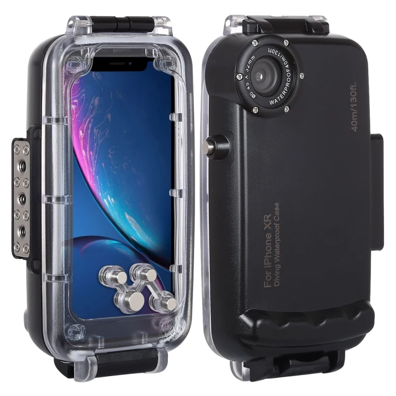
Photo Video Taking Underwater phone case for iPhone XR waterproof case/40m/130ft Waterproof Diving Case 
