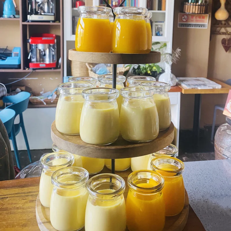 3.4oz Mini Glass Wish Favor Bottle 100ml Vintage Party Favor Jars For Wedding Favors Pudding Glass Jar With Cork Lid And Strings