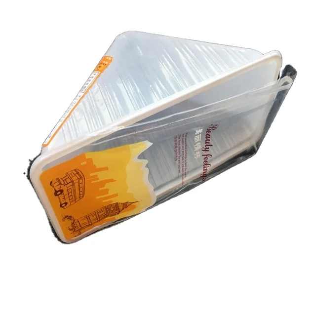 Треугольный пластиковый сэндвич-контейнер для хот-догов Швейцарский ролл Маффин сыр выпечка десерт торт одноразовая коробка на вынос с прозрачной крышкой