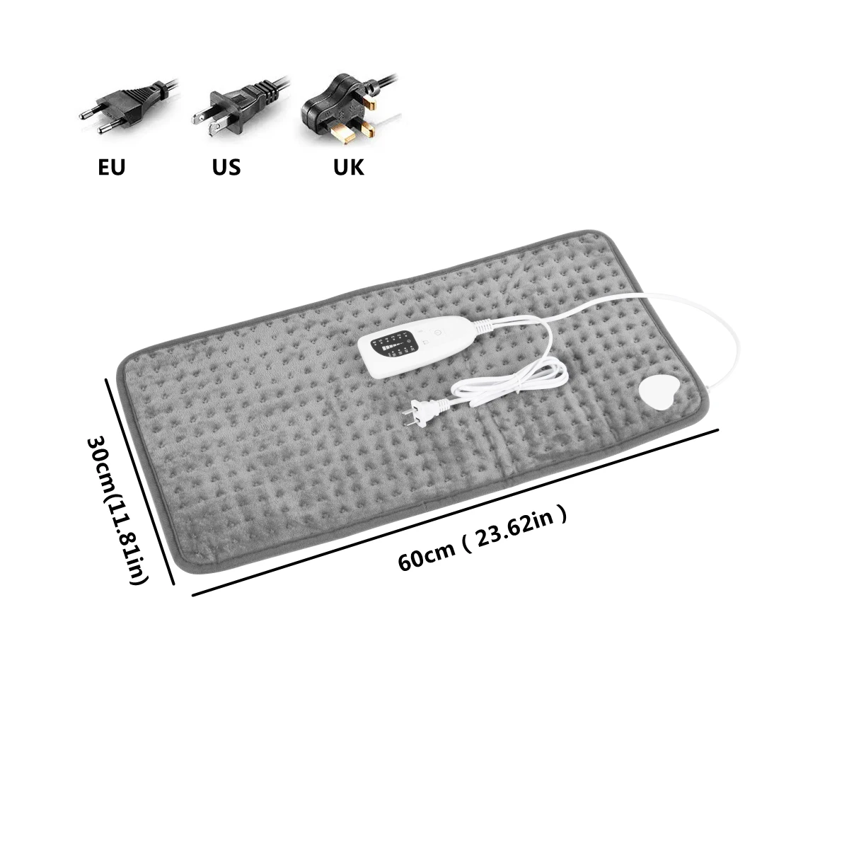 110v 12x24inch 10 Heats Approval Remote Control Electric Body Heating Pad for Neck and Shoulder