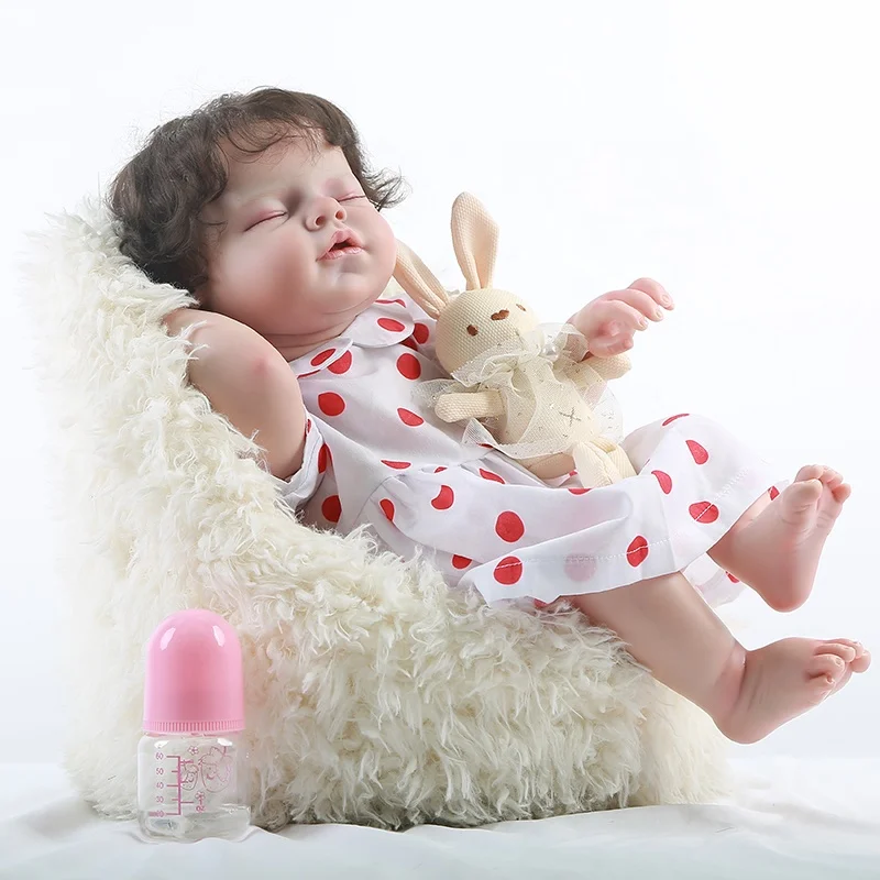Toy 45Cm Doll Reborn Baby Doll Handmade Adorable Toddler Bonecas Bebe Doll Girl Girl Reborn Kits Clearance