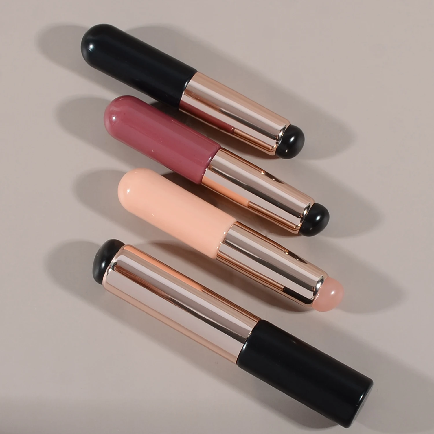 New Nail Art clear silicone Stick Makeup Brush Applicator Lip Brush Portable Multi-function Magic Mirror Powder Brush