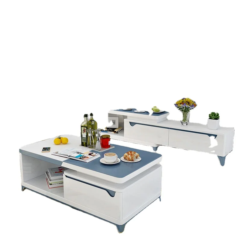 tv stands and coffee table for living room furniture with large storage tv cabinet  rotatable and telescopic