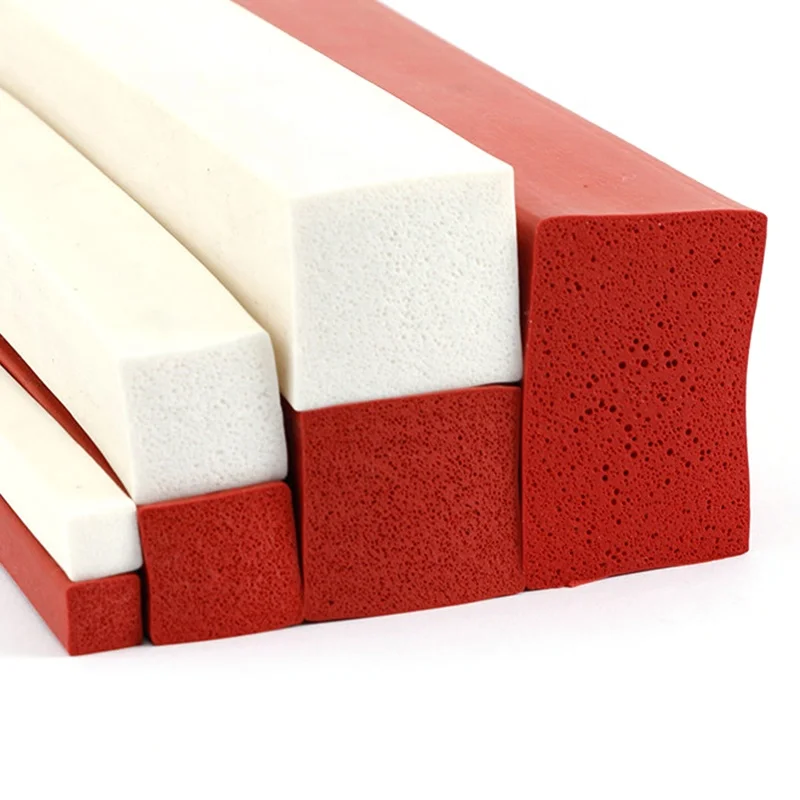 Heat resistant square rubber extruded silicone seal strip