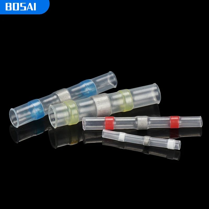 
50PCS Waterproof Solder Butt Connector Kit Insulated Automotive Marine Electrical Wire Terminals 