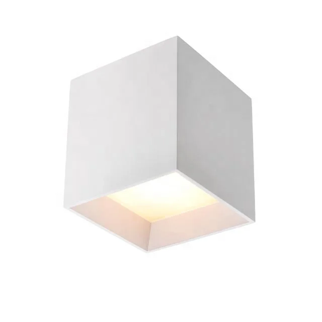 Gypsum  square ceiling light plaster  LED surface mounted downlight