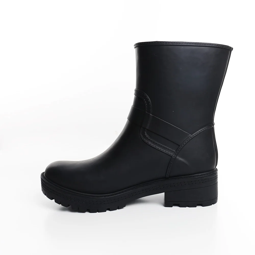 LAAPS high quality fashion low tube gum boots waterproof ladies rubber trendy neoprene ankle boots