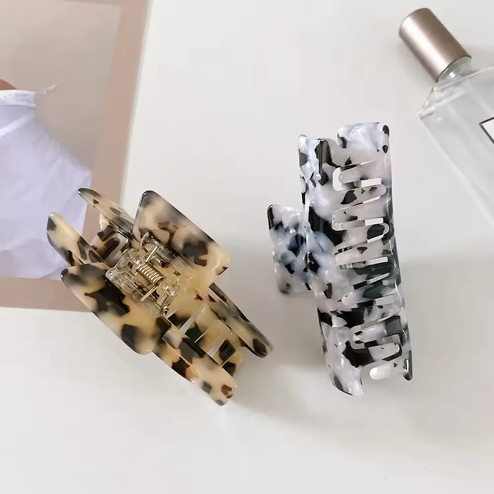 LIFENG wholesale 2Pcs/set Tortoiseshell Acetate Anti-Static Comb and Hair Claw clip For Women Hair Product