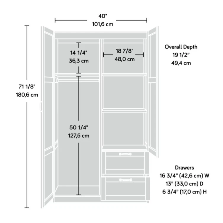 24 Years Factory Direct Traditional Style Customize Wooden 3 Door Brown Wardrobe with Drawers for Bedroom