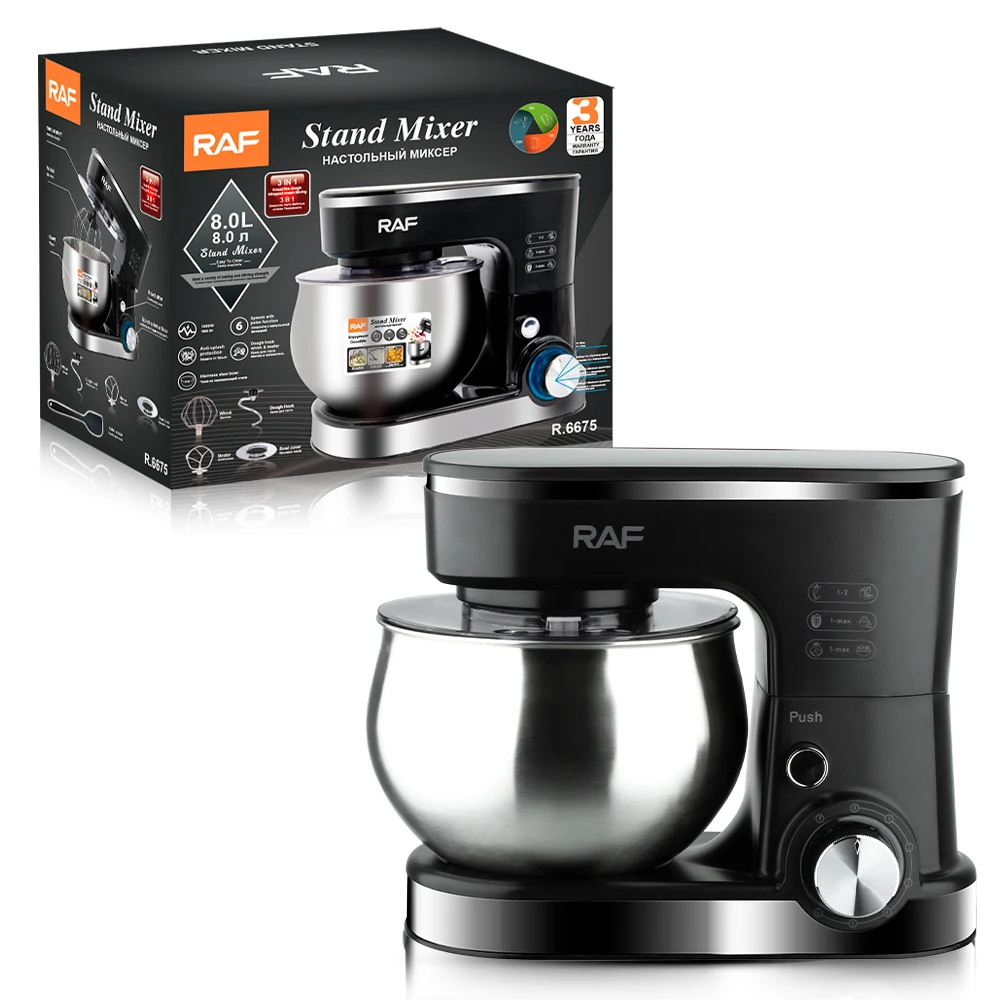 RAF Chef Machine Kneading Noodles 3 In 1 Stand Mixer Household Appliance Kitchen Assistant Three Stirring Bar