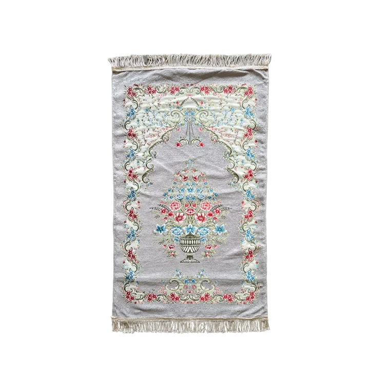 Muslim Islamic Pilgrimage Carpets Customized Blanket with Tassel Wholesale 100% Polyester Woven Support Custom Color