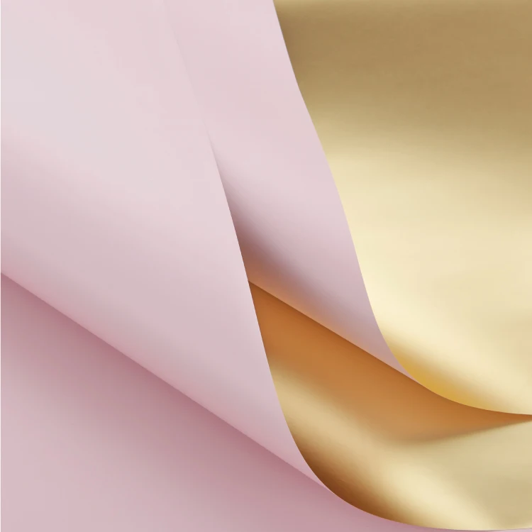  Цветочная оберточная бумага для флористов двухцветная Золотая Водонепроницаемая пластиковая обертка корейский однотонный цвет