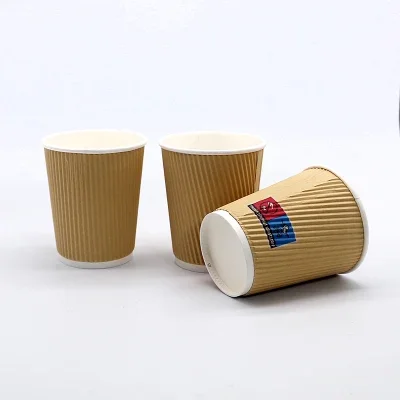 Double Wall Disposable Custom Printed Logo Coated Paper Coffee Cup With Lid, Personalized Customization Coffee Paper Cup