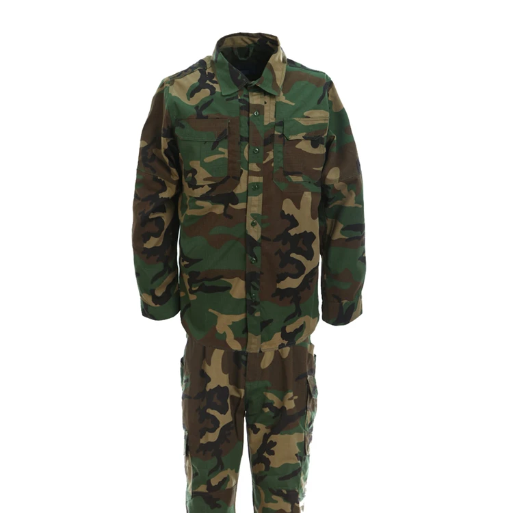 militar Woodland Camouflage Common Uniforms Work tactical uniform jacket clothing t-shirt suit pants men