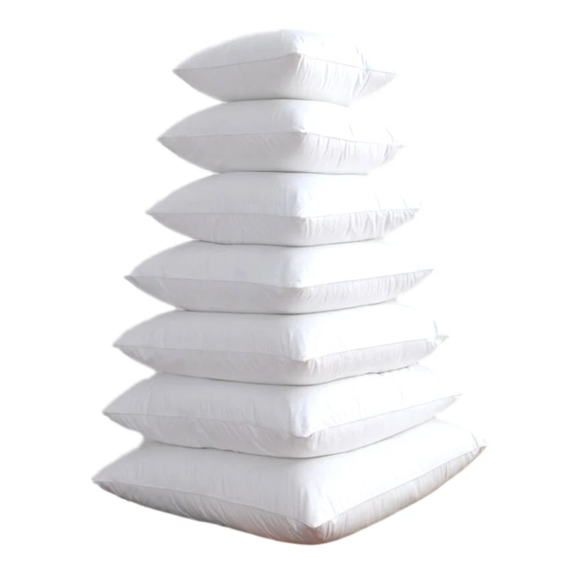 Wholesale cotton fabric Duck Goose feather and Down square 18x18 20x20 floor square pillow insert