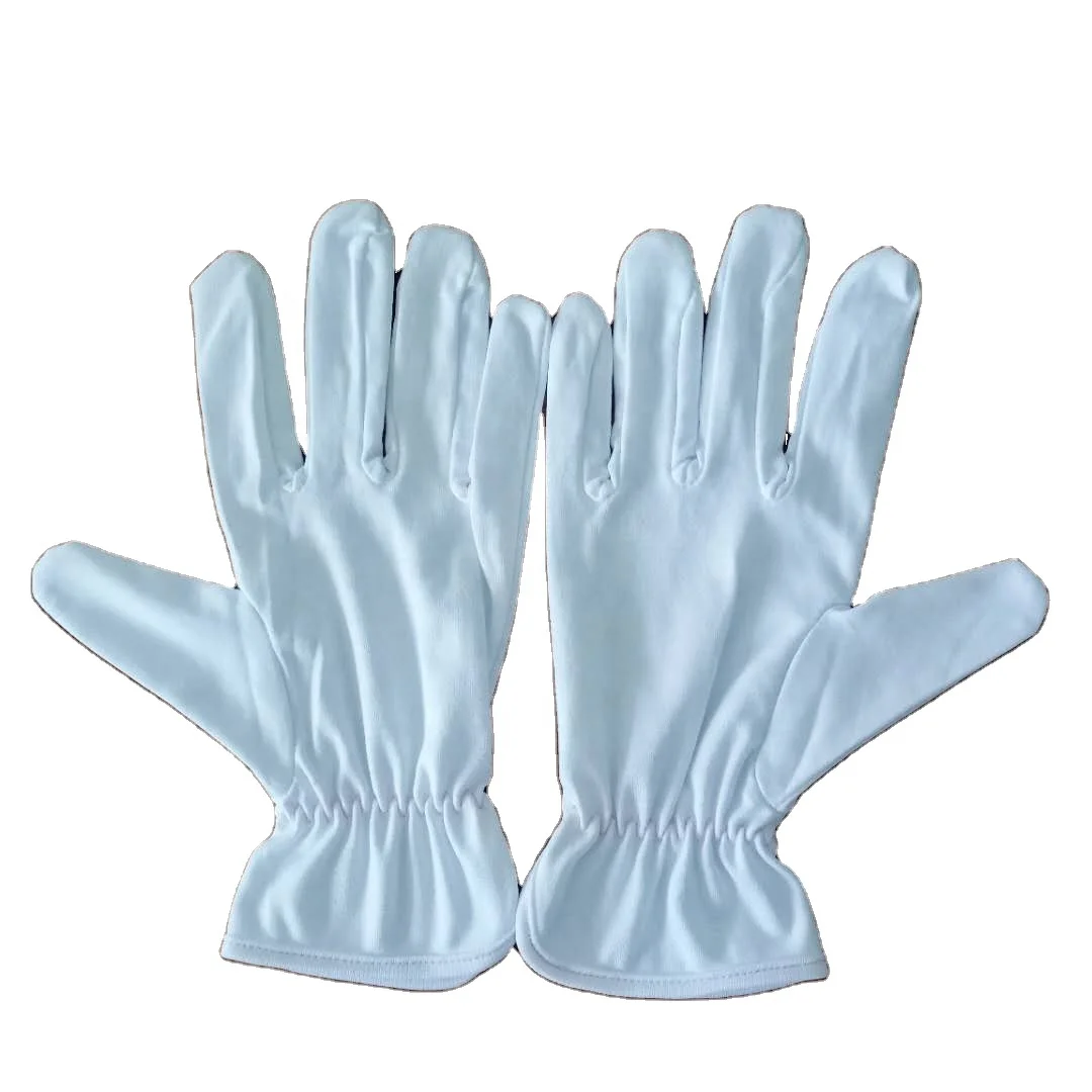 Dustless Cloth Gloves Microfiber Clockwork Beadplate Jewelry Gloves Cleaning White Ceremonial Gloves No Hair Removal