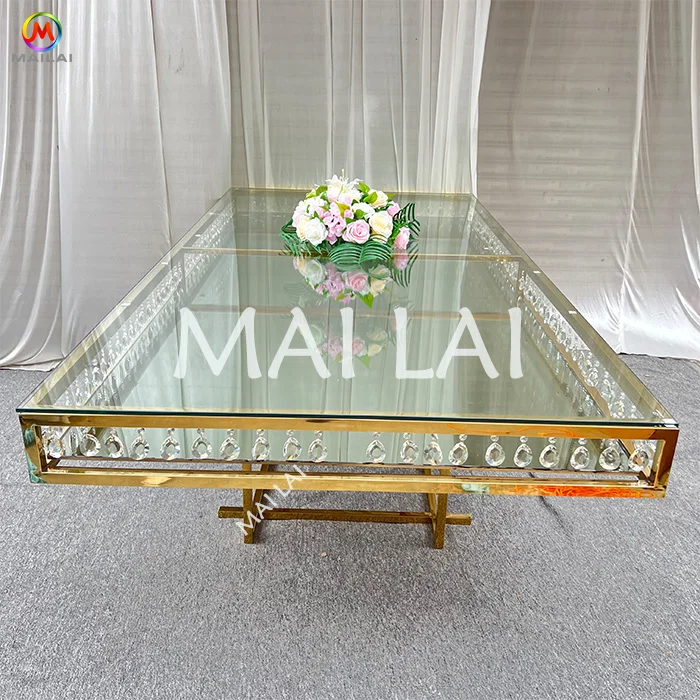 2023 MAILAI Model Dining Table in Dining Room Furniture Modern Extension High Gloss For Wedding Decoration
