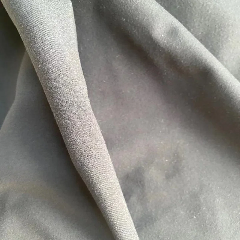 4 ways stretch polyester spandex sanding interlock fabrics for