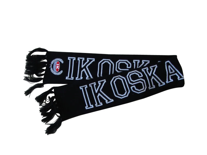 Wholesale Customized Logo Football Acrylic Knitted Fans Scarf Sport Team Decorative Custom Winter Scarf