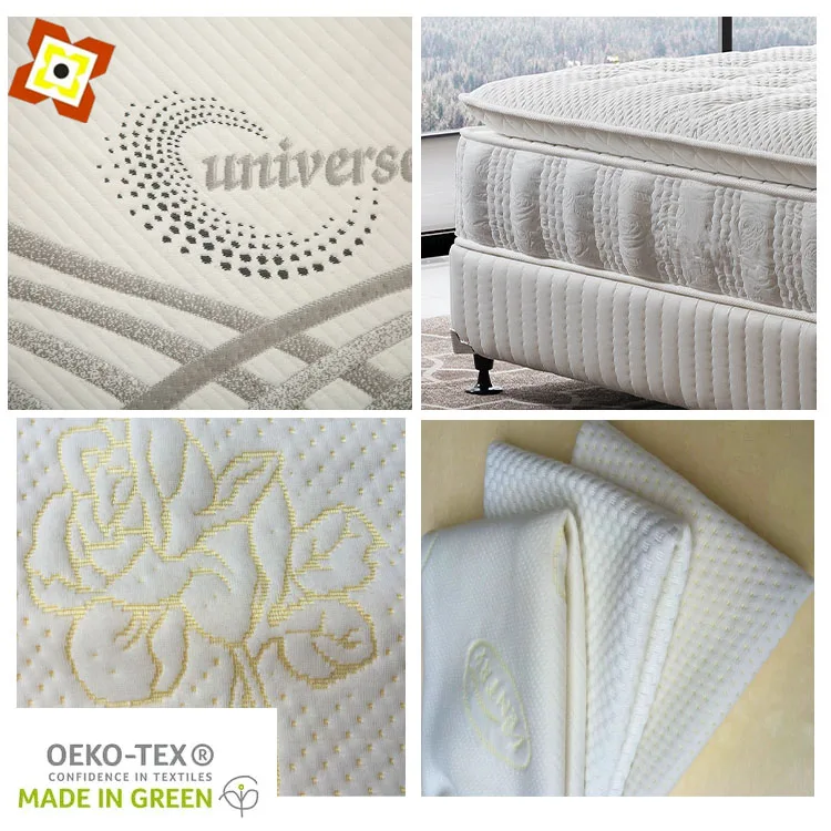 Factory Direct Sales of Cold Silk Mattress Fabric Knitted Spandex Bamboo Fiber Jacquard Latex Pillow Fabric Mattress Cover
