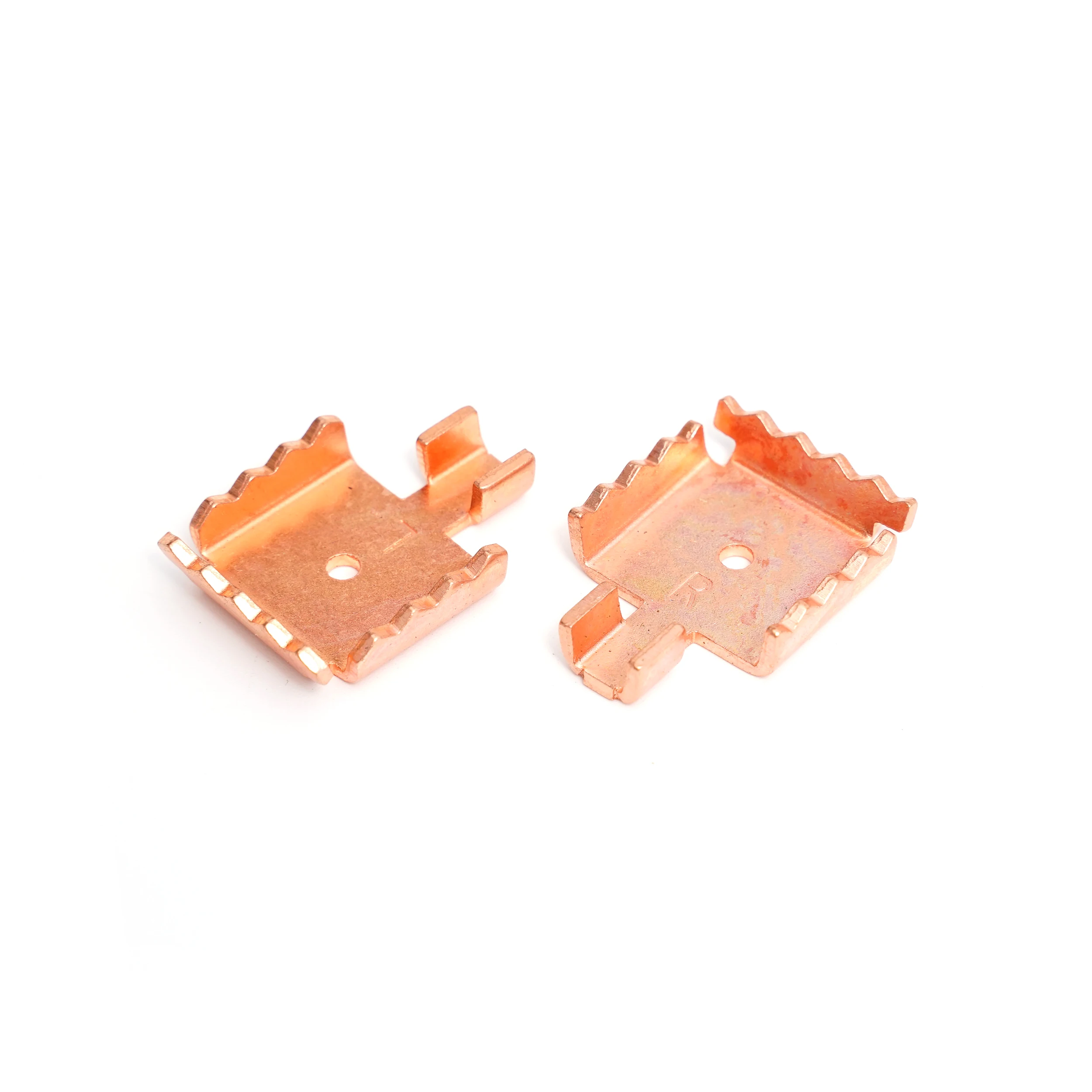 Dongguan custom copper battery contact electronic component sheet metal stamping parts oem brass copper terminal