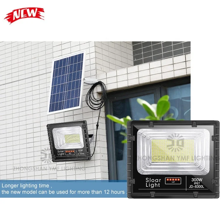 
Jindian China Factory Price Outdoor IP67 Lamp Solar Flood Light With Power Display 40W For Garden Square 