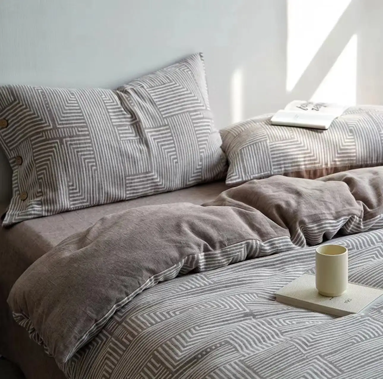 Soft Feeling Flax 100% French Linen Fabric Bedding Set bedroom linen bedding sets luxury linen bedding