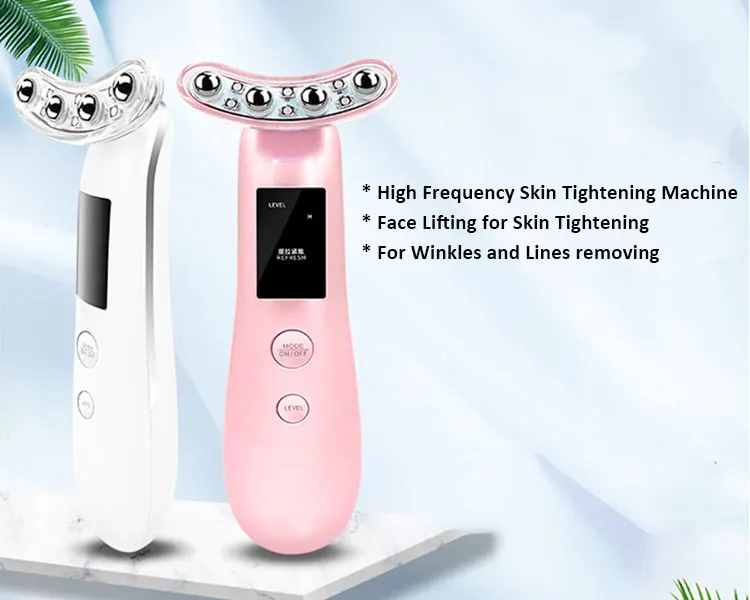 Rechargeable Neck and Face Eye Lifting Massager Anti-aging Heat Vibration Skin Tighten Reduce Double Chin Sagging Anti-Wrinkle