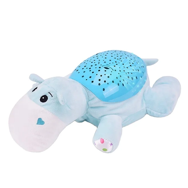 Konig Kids Factory Wholesale Soft Stuffed Animal Push Sleeping Soothing Plush Toy With Music and Projection