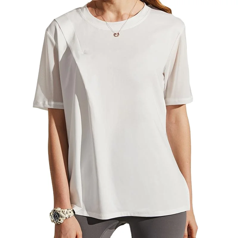 Спортивная куртка для бега в тренажерном зале, большой размер, с коротким рукавом, Женская быстросохнущая эластичная тренировочная одежда для легкого похудения и бега