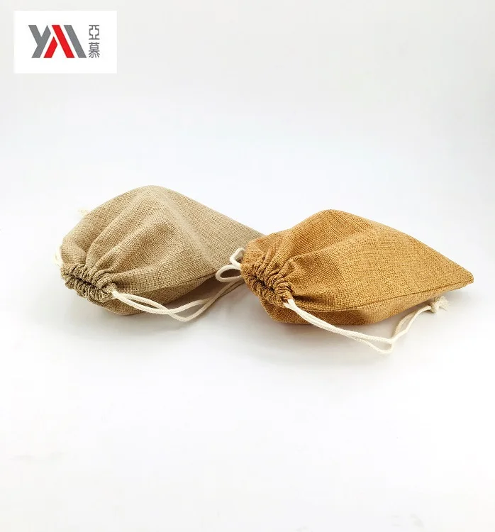 High quality drawstring jute shopping small drawstring bag