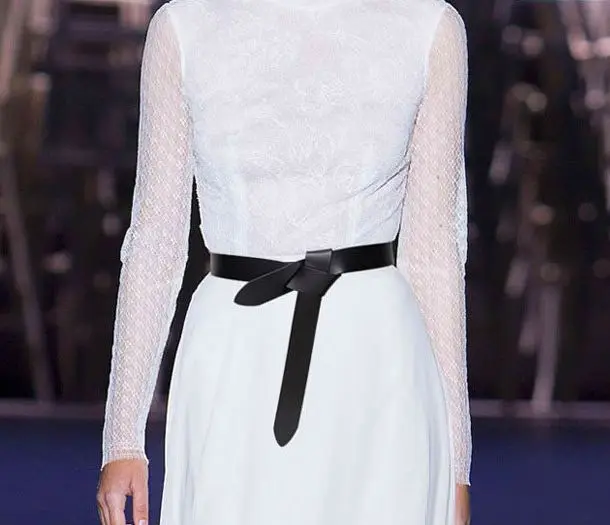 female ladies hairdressing tool classic  casual PU paint leather narrow belt leather