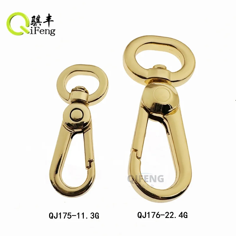 Wholesale fashion metal bag brass buckle metal bag hook swivel snap metal snap hook