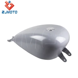ZJMOTO High Quality Iron 3.3 Gallon Black Motorcycle Gas/Fuel Tank For 2007-2016 Harley Davidson Sportster 883 XL 1200