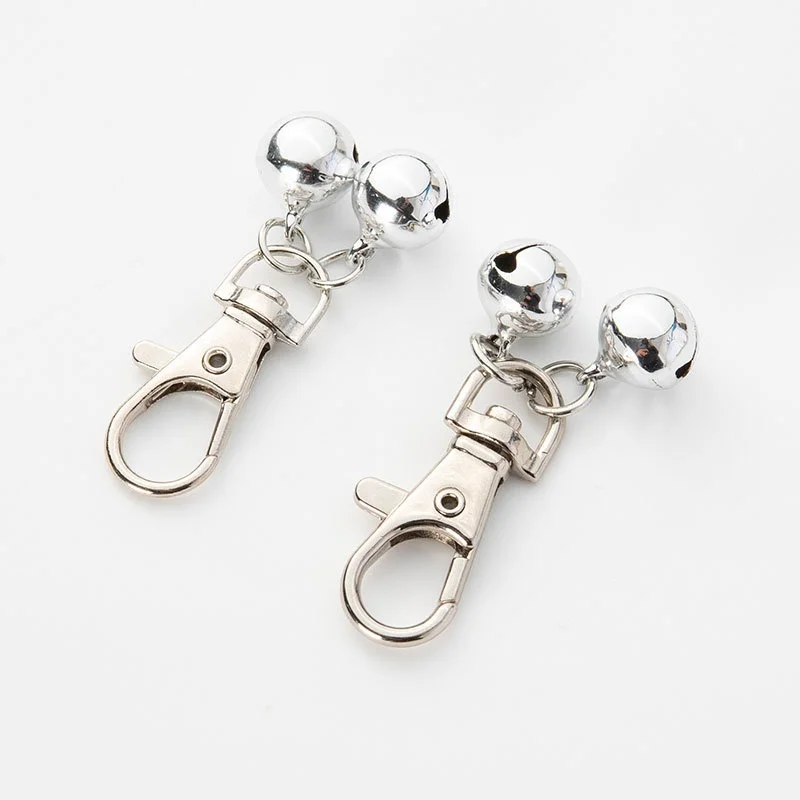 Diy Jewelry Accessories Zinc Alloy Coin Holder Keychain Hanging One-Word Bell Metal Pet Dog Collar Bell Pendant & Dog Buckle