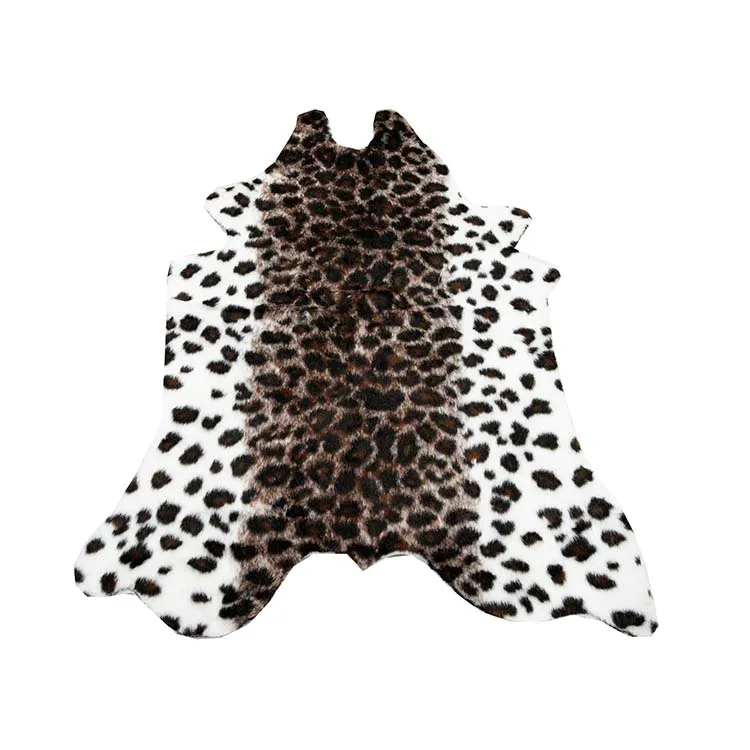 Home Decoration Sofa Living Room Acrylic Polyester Plush Animal Leather Faux Fur Area Rug Carpet