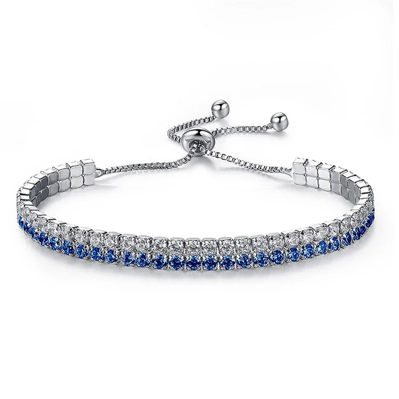 Wholesale fashion Popular Double layers bracelet with micro inlaid Green stone