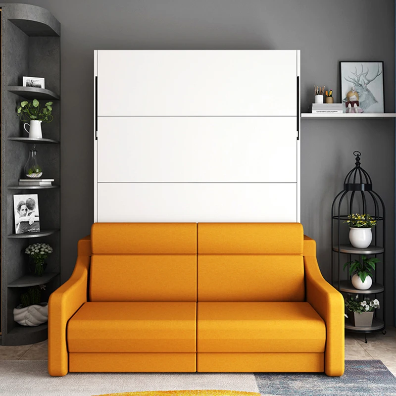 Murphy Wall Bed with Folding Sofa Mechanism Space Saving Murphy Bed Set Bedroom Hardware