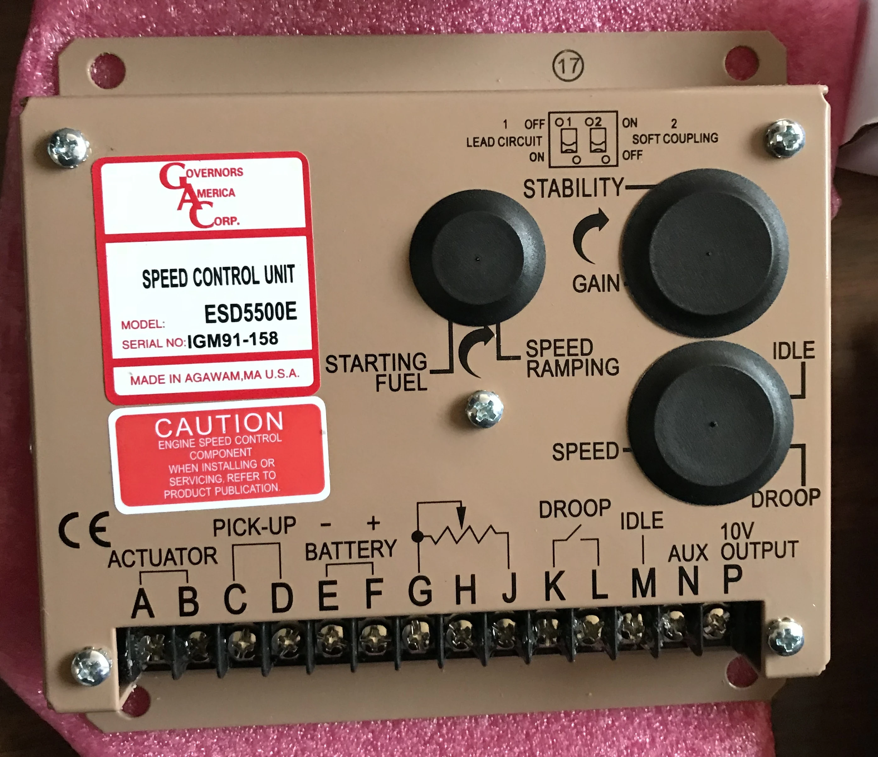 6CT Cummins  Generator Sets Parts Speed Control Unit ESD5500E Speed Governor Controller