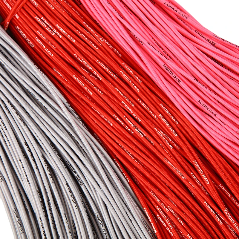 Printed round elastic rope elastic cord rope elastic bungee cord clothing bag shoes hats elastic cord stopper ela