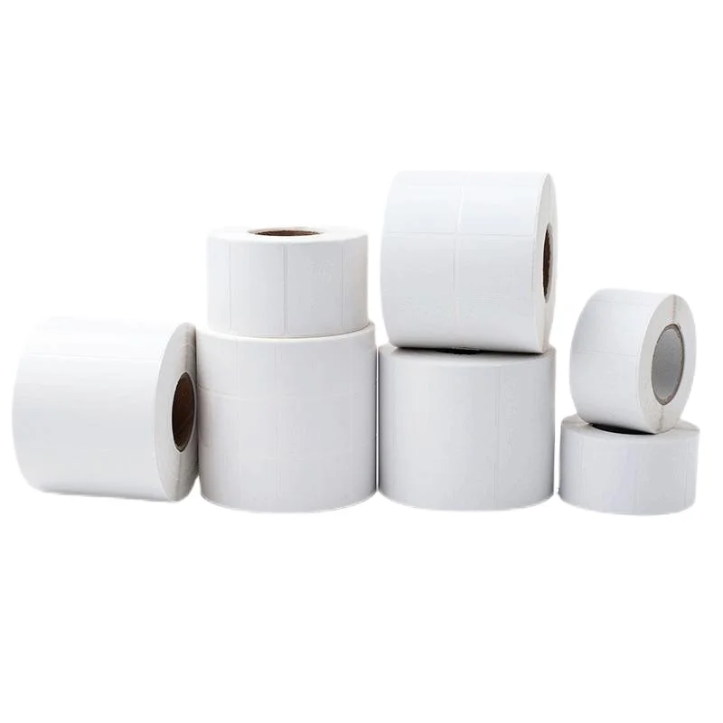 Factory Supply PP PE PET PVC BOPP Vinyl Matt Silver Transparent Self Adhesive Transfer Thermal Label Paper Jumbo Roll