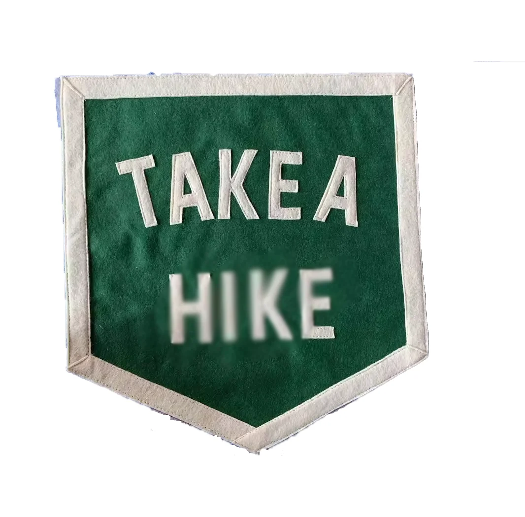 Desktop Wooden Stand Metal Table Flag Pole And Base Gothic Halloween Garland black Bat Felt