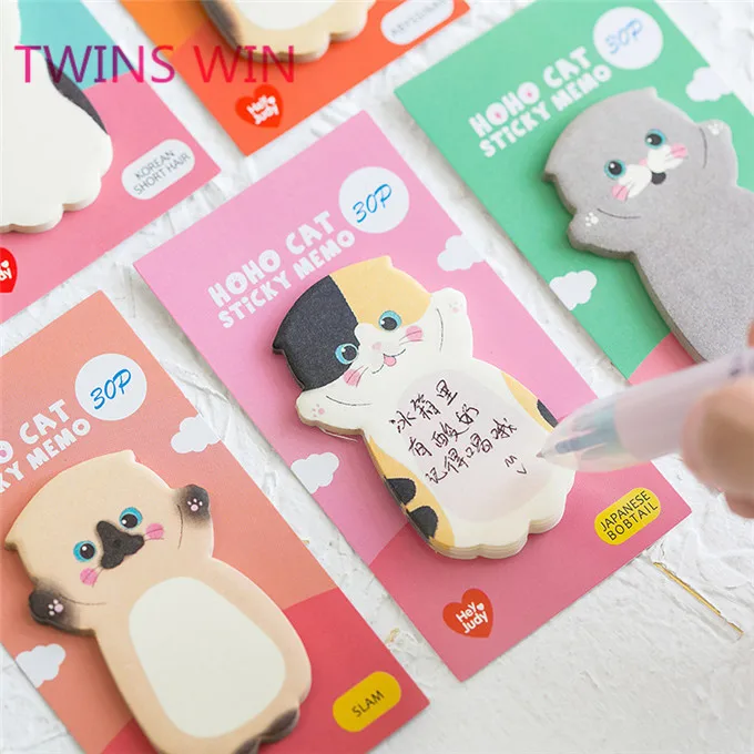 Buy Small Quantity Office School Supplies cute animal shaped colored paper sticky notes memo pads recycled paper notepad 1289