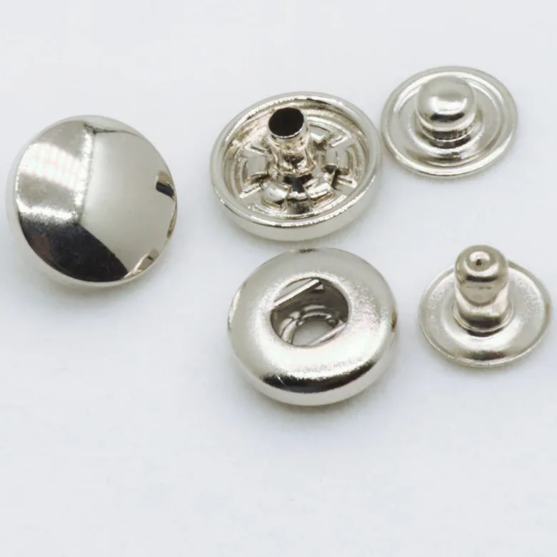 Button manufacturers sell the high quality custom black silver gold stud brass fasteners metal snap button